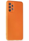 Newface Samsung Galaxy A32 Kılıf Nano içi Kadife Silikon - Turuncu