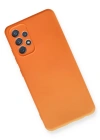 Newface Samsung Galaxy A32 Kılıf Nano içi Kadife Silikon - Turuncu