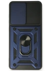 Newface Samsung Galaxy A32 Kılıf Pars Lens Yüzüklü Silikon - Lacivert