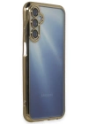 Newface Samsung Galaxy A35 5G Kılıf Razer Lensli Silikon - Gold