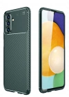 Newface Samsung Galaxy A36 Kılıf Auto Focus Karbon Kapak - Koyu Yeşil