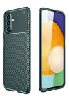 Newface Samsung Galaxy A36 Kılıf Auto Focus Karbon Kapak - Koyu Yeşil