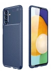 Newface Samsung Galaxy A36 Kılıf Auto Focus Karbon Kapak - Lacivert