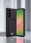 Newface Samsung Galaxy A36 Kılıf Kelvin Kartvizitli Silikon - Koyu Yeşil