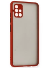 Newface Samsung Galaxy A51 Kılıf Montreal Silikon Kapak - Kırmızı