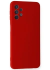 Newface Samsung Galaxy A52 Kılıf Nano içi Kadife Silikon - Kırmızı