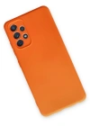 Newface Samsung Galaxy A52 Kılıf Nano içi Kadife Silikon - Turuncu