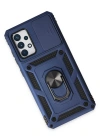 Newface Samsung Galaxy A52 Kılıf Pars Lens Yüzüklü Silikon - Lacivert