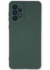 Newface Samsung Galaxy A53 5G Kılıf Nano içi Kadife Silikon - Koyu Yeşil