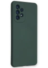 Newface Samsung Galaxy A53 5G Kılıf Nano içi Kadife Silikon - Koyu Yeşil