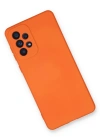 Newface Samsung Galaxy A53 5G Kılıf Nano içi Kadife Silikon - Turuncu