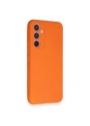 Newface Samsung Galaxy A54 5G Kılıf Nano içi Kadife Silikon - Turuncu
