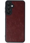 Newface Samsung Galaxy A55 5G Kılıf Aras Deri Kapak - Bordo