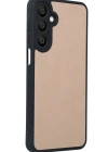 Newface Samsung Galaxy A55 5G Kılıf Aras Deri Kapak - Pudra