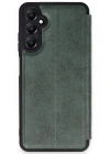 Newface Samsung Galaxy A55 5G Kılıf Flip Cover - Koyu Yeşil