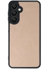 Newface Samsung Galaxy A56 Kılıf Aras Deri Kapak - Pudra