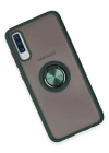 Newface Samsung Galaxy A70 Kılıf Montreal Yüzüklü Silikon Kapak - Yeşil