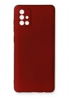 Newface Samsung Galaxy A71 Kılıf First Silikon - Bordo