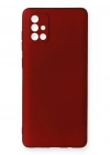 Newface Samsung Galaxy A71 Kılıf First Silikon - Bordo