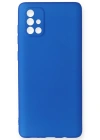 Newface Samsung Galaxy A71 Kılıf First Silikon - Mavi
