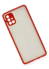 Newface Samsung Galaxy A71 Kılıf Montreal Silikon Kapak - Kırmızı