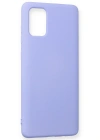 Newface Samsung Galaxy A71 Kılıf Nano içi Kadife Silikon - Lila