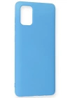 Newface Samsung Galaxy A71 Kılıf Nano içi Kadife Silikon - Mavi