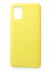 Newface Samsung Galaxy A71 Kılıf Nano içi Kadife Silikon - Sarı