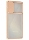 Newface Samsung Galaxy A71 Kılıf Palm Buzlu Kamera Sürgülü Silikon - Pembe
