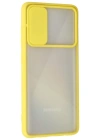 Newface Samsung Galaxy A71 Kılıf Palm Buzlu Kamera Sürgülü Silikon - Sarı