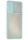 Newface Samsung Galaxy A71 Kılıf Palm Buzlu Kamera Sürgülü Silikon - Turkuaz