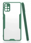 Newface Samsung Galaxy A71 Kılıf Platin Silikon - Yeşil