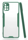Newface Samsung Galaxy A71 Kılıf Platin Silikon - Yeşil