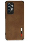 Newface Samsung Galaxy A72 Kılıf Loop Deri Silikon - Kahverengi
