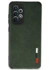 Newface Samsung Galaxy A72 Kılıf Loop Deri Silikon - Yeşil