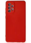 Newface Samsung Galaxy A72 Kılıf Nano içi Kadife Silikon - Kırmızı
