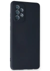 Newface Samsung Galaxy A72 Kılıf Nano içi Kadife Silikon - Lacivert