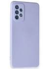 Newface Samsung Galaxy A72 Kılıf Nano içi Kadife Silikon - Lila