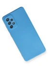 Newface Samsung Galaxy A72 Kılıf Nano içi Kadife Silikon - Mavi