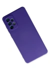 Newface Samsung Galaxy A72 Kılıf Nano içi Kadife Silikon - Mor