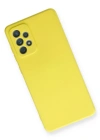 Newface Samsung Galaxy A72 Kılıf Nano içi Kadife Silikon - Sarı