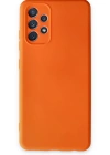 Newface Samsung Galaxy A72 Kılıf Nano içi Kadife Silikon - Turuncu