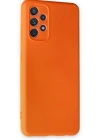 Newface Samsung Galaxy A72 Kılıf Nano içi Kadife Silikon - Turuncu