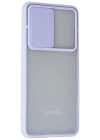 Newface Samsung Galaxy A72 Kılıf Palm Buzlu Kamera Sürgülü Silikon - Lila