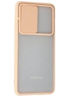 Newface Samsung Galaxy A72 Kılıf Palm Buzlu Kamera Sürgülü Silikon - Pembe