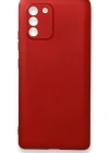 Newface Samsung Galaxy A91 / S10 Lite Kılıf First Silikon - Bordo