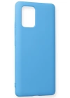 Newface Samsung Galaxy A91 / S10 Lite Kılıf Nano içi Kadife Silikon - Mavi