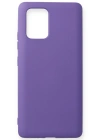 Newface Samsung Galaxy A91 / S10 Lite Kılıf Nano içi Kadife Silikon - Mor