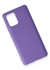 Newface Samsung Galaxy A91 / S10 Lite Kılıf Nano içi Kadife Silikon - Mor