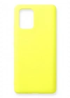 Newface Samsung Galaxy A91 / S10 Lite Kılıf Nano içi Kadife Silikon - Sarı